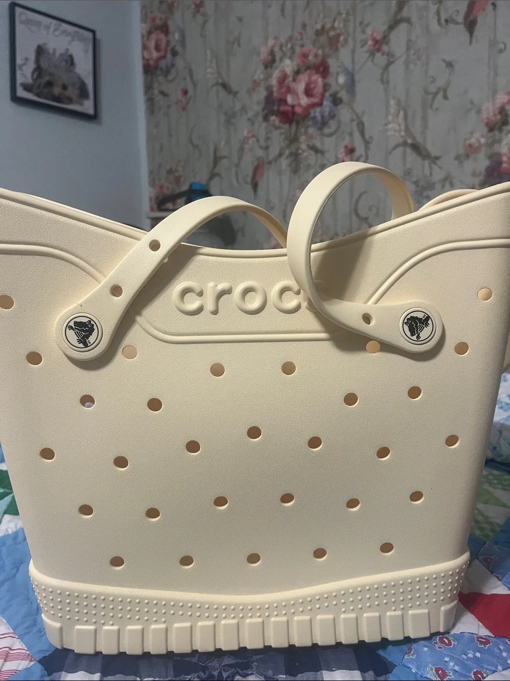 NWOT CROCS Classic Medium Yellow Tote Bag